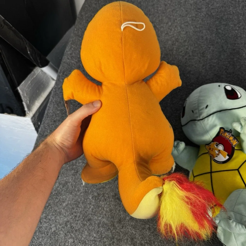 Pokemon Plush Lot of 3 Pikachu Charmander Squirtle Stuffed Animal Toy NWT 14